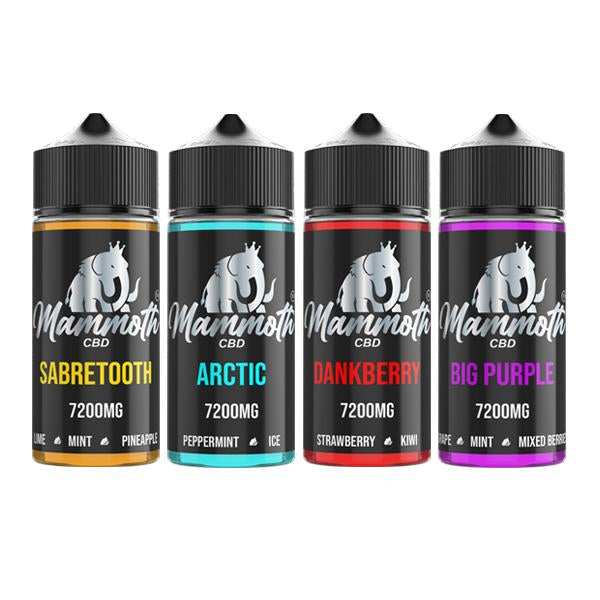 Mammoth CBD 7200mg CBD E-liquid 120ml (30VG-70PG) - Flavour: Arctic - SilverbackCBD