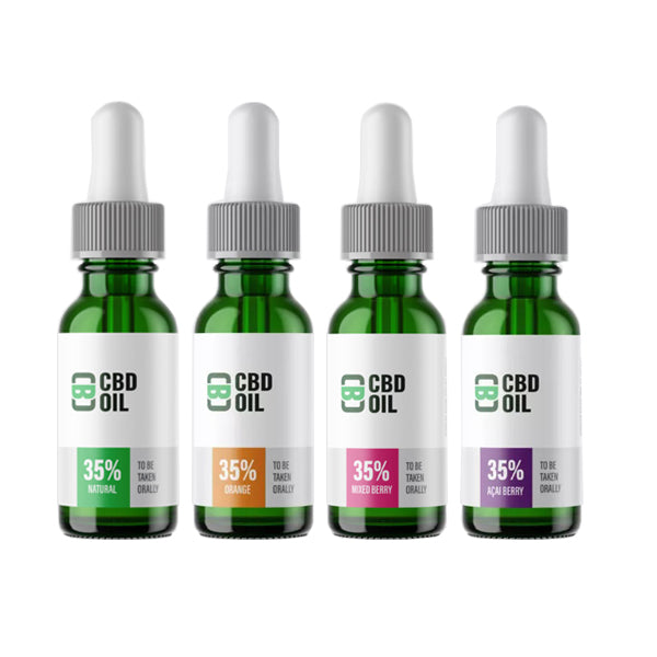 CBD Asylum 35% 3500mg CBD Oil 10ml (BUY 1 GET 2 FREE) - Flavour: Natural - SilverbackCBD