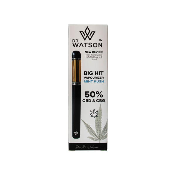 Dr Watson Big Hit 500mg Full Spectrum CBD & CBG Vapourizer Pen - Flavour: Original Kush