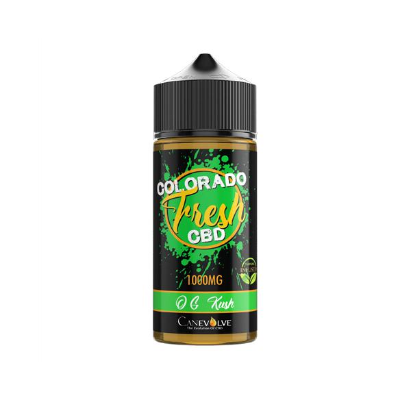 Colorado Fresh 1000mg CBD Vaping Liquid 100ml (50PG-50VG) - Flavour: Lemon Skunk - SilverbackCBD