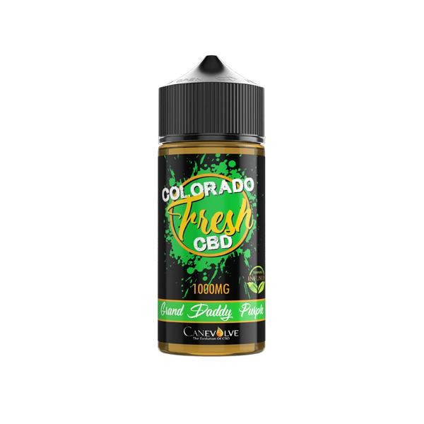 Colorado Fresh 1000mg CBD Vaping Liquid 100ml (50PG-50VG) - Flavour: Lemon Skunk - SilverbackCBD
