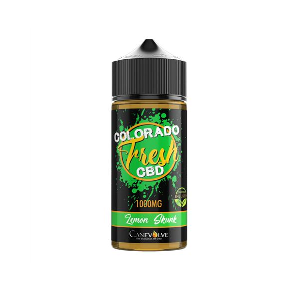 Colorado Fresh 1000mg CBD Vaping Liquid 100ml (50PG-50VG) - Flavour: Lemon Skunk - SilverbackCBD