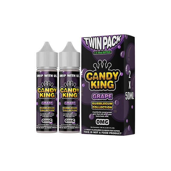 Candy King By Drip More 50ml Shortfill 0mg Twin Pack (70VG-30PG) - Flavour: Blue Razz
