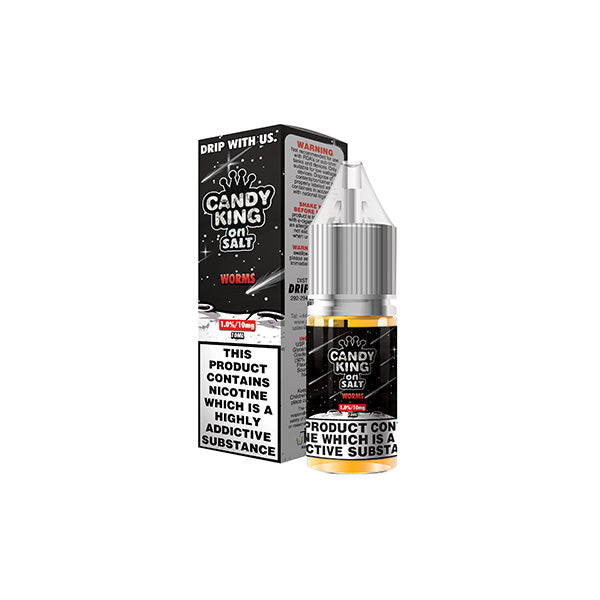 20mg Candy King Salts By Drip More 10ml Nic Salts (50VG-50PG) - Flavour: Peachy Rings
