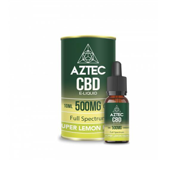 Aztec CBD 500mg CBD Vaping Liquid 10ml (50PG-50VG) - Flavour: Mango Kush - SilverbackCBD