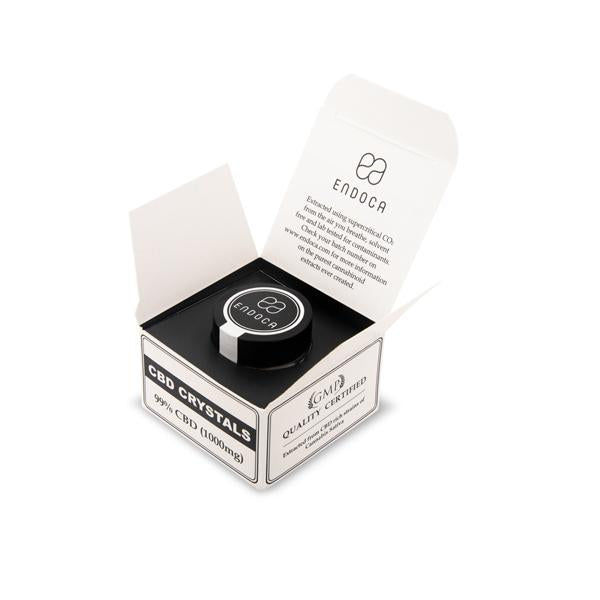 Endoca 1000mg 99% CBD Cannabis Crystals - 1g - SilverbackCBD