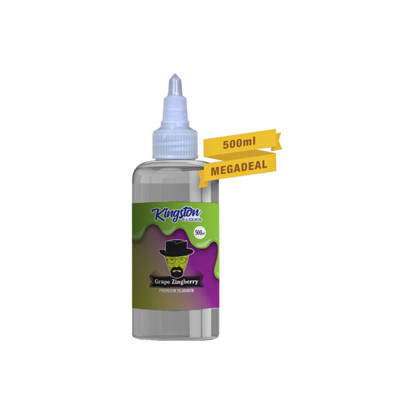 Kingston 500ml Shortfill 0mg (70VG-30PG) - Flavour: Black Grape Lime & Bubblegum Menthol