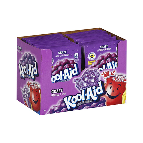 USA Kool-Aid Unsweetened Drink Mix - 48 Packets - Flavour: Grape