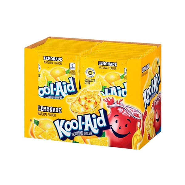 USA Kool-Aid Unsweetened Drink Mix - 48 Packets - Flavour: Lemonade