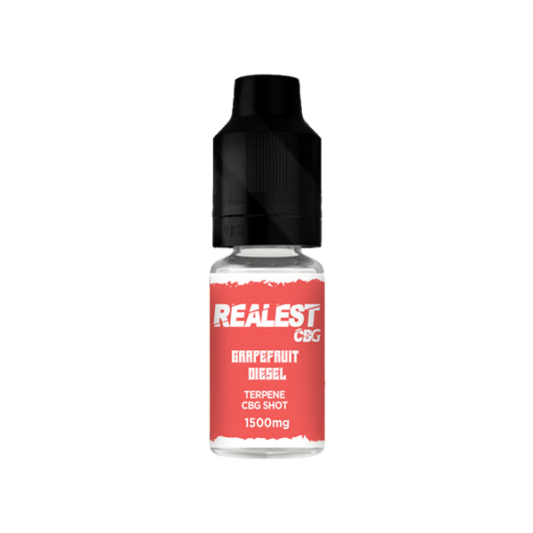 Realest CBD 1500mg Terpene Infused CBG Booster Shot 10ml (BUY 1 GET 1 FREE) - Flavour: Grapefruit Diesel - SilverbackCBD