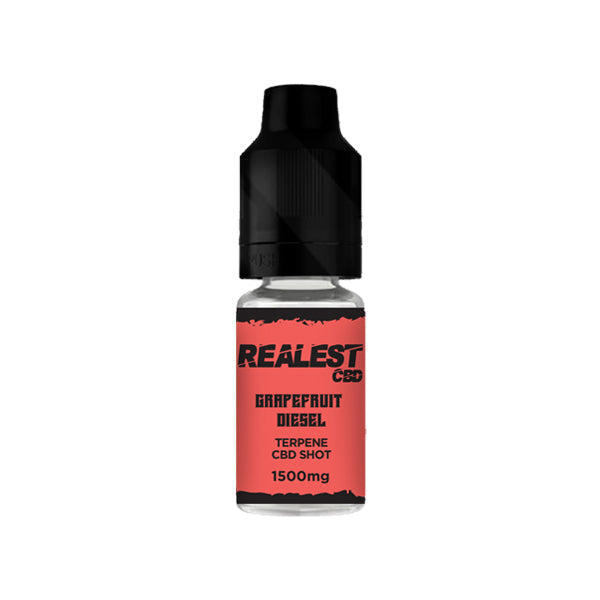 Realest CBD 1500mg Terpene Infused CBD Booster Shot 10ml (BUY 1 GET 1 FREE) - Flavour: Grapefruit Diesel - SilverbackCBD