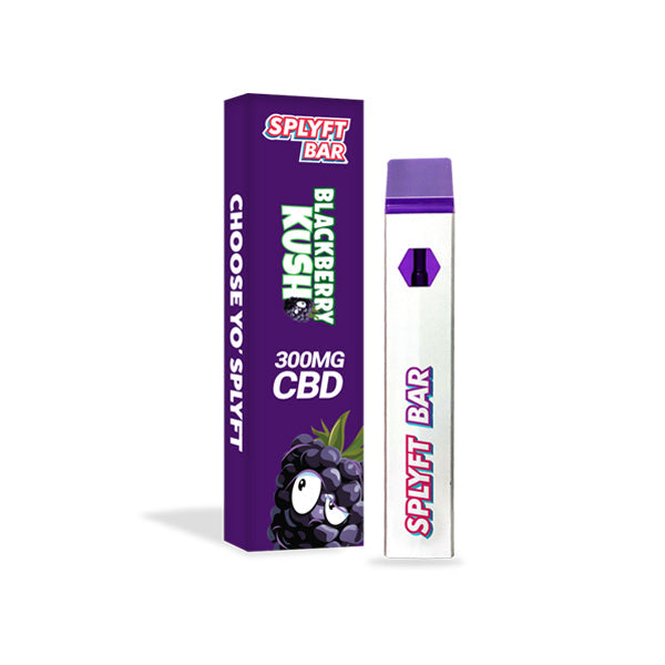 SPLYFT BAR 300mg Full Spectrum CBD Disposable Vape - 12 flavours - Amount: x10 (Display Box) & Flavour: Tangie - SilverbackCBD