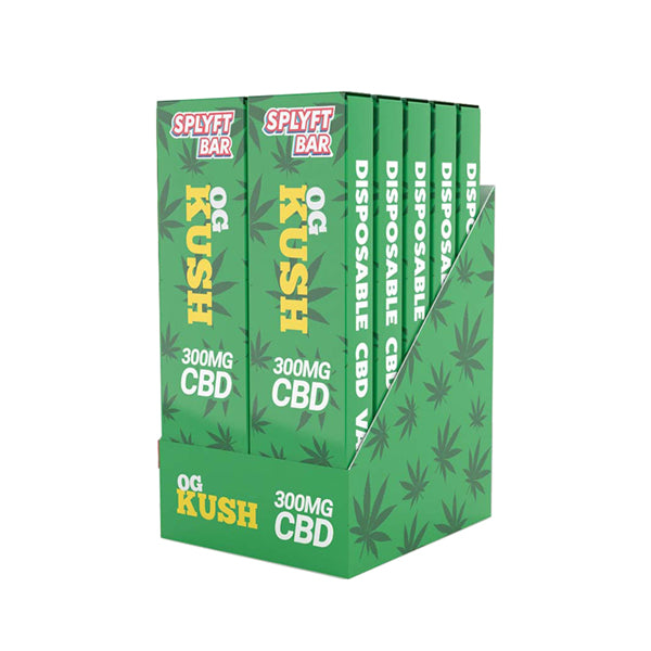 SPLYFT BAR 300mg Full Spectrum CBD Disposable Vape - 12 flavours - Amount: x1 & Flavour: Mango Kush