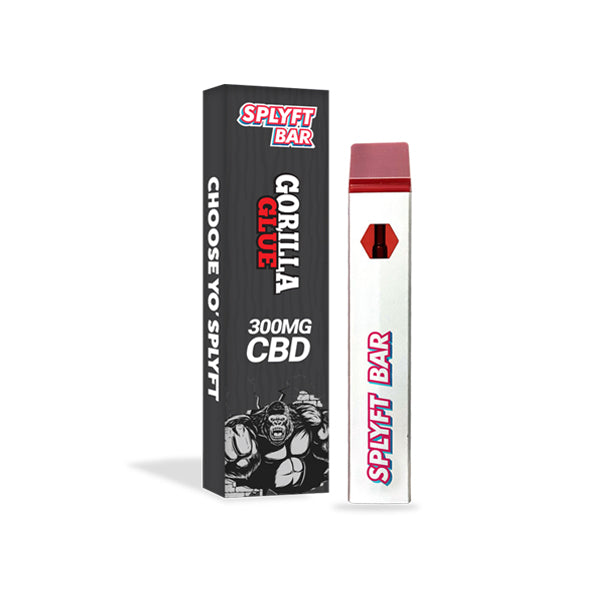 SPLYFT BAR 300mg Full Spectrum CBD Disposable Vape - 12 flavours - Amount: x10 (Display Box) & Flavour: Gorilla Glue