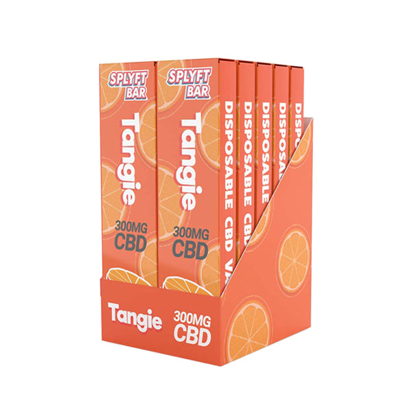 SPLYFT BAR 300mg Full Spectrum CBD Disposable Vape - 12 flavours - Amount: x1 & Flavour: Tangie - SilverbackCBD