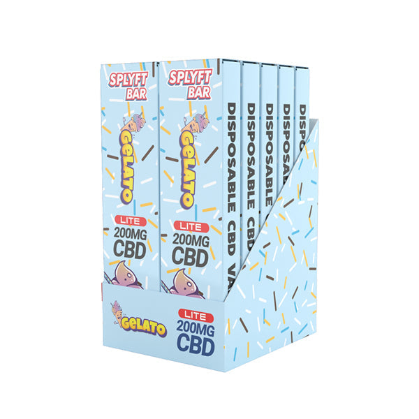 SPLYFT BAR LITE 200mg Full Spectrum CBD Disposable Vape - 12 flavours - Amount: x1 & Flavour: Biscotti - SilverbackCBD