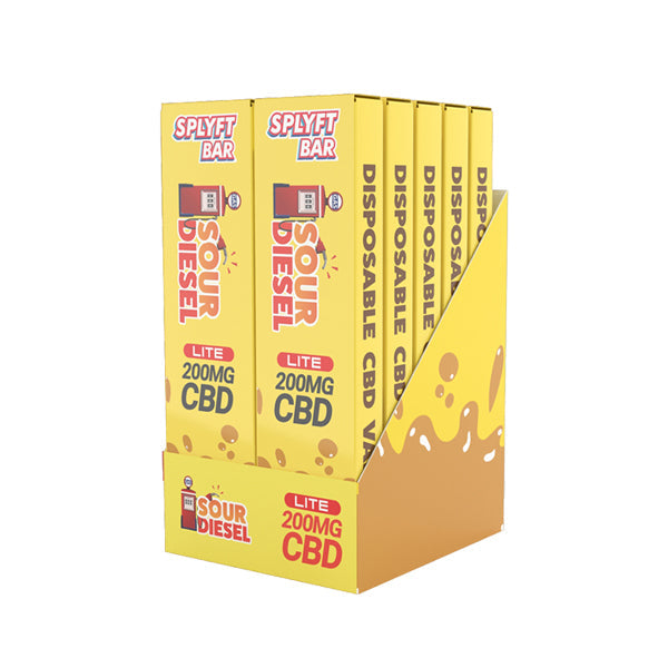 SPLYFT BAR LITE 200mg Full Spectrum CBD Disposable Vape - 12 flavours - Amount: x1 & Flavour: Exodus Cheese