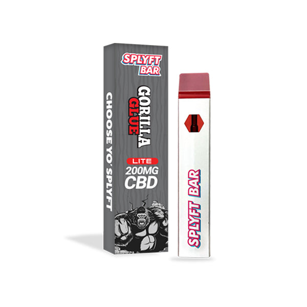 SPLYFT BAR LITE 200mg Full Spectrum CBD Disposable Vape - 12 flavours - Amount: x10 (Display Box) & Flavour: Sour Diesel