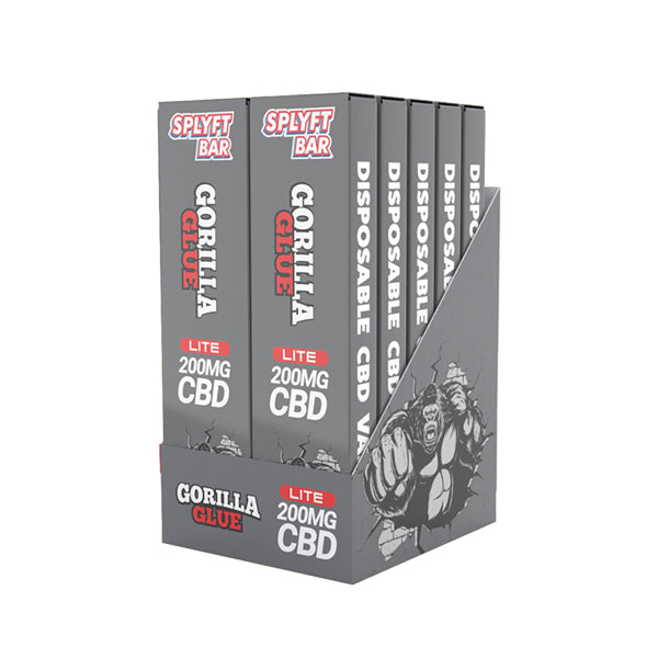 SPLYFT BAR LITE 200mg Full Spectrum CBD Disposable Vape - 12 flavours - Amount: x1 & Flavour: Sour Diesel