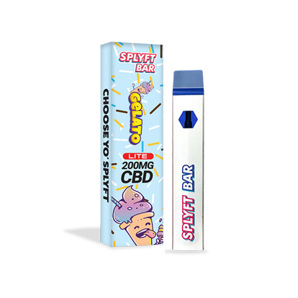 SPLYFT BAR LITE 200mg Full Spectrum CBD Disposable Vape - 12 flavours - Amount: x1 & Flavour: Tangie - SilverbackCBD