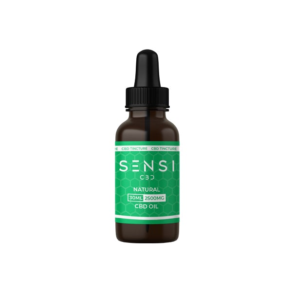 Sensi CBD 2500mg CBD Tinture Oil 30ml (BUY 1 GET 1 FREE) - Flavour: Natural - SilverbackCBD