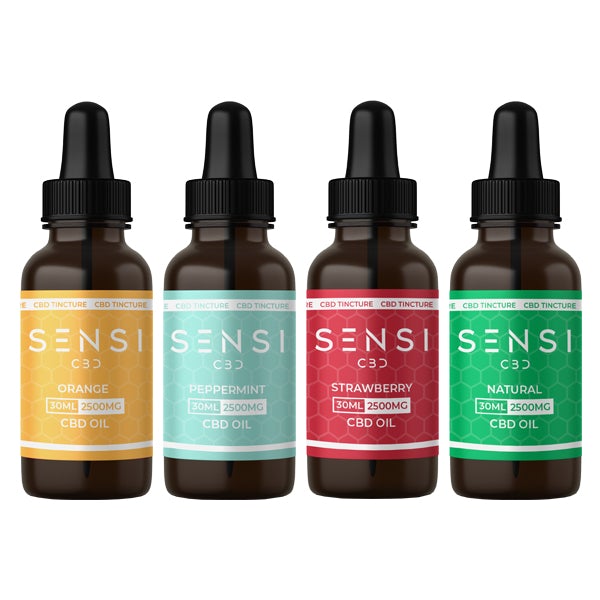 Sensi CBD 2500mg CBD Tinture Oil 30ml (BUY 1 GET 1 FREE) - Flavour: Natural - SilverbackCBD