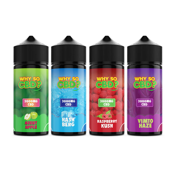 Why So CBD? 3000mg Full Spectrum CBD E-liquid 120ml - Flavour: Blue Slushy - SilverbackCBD