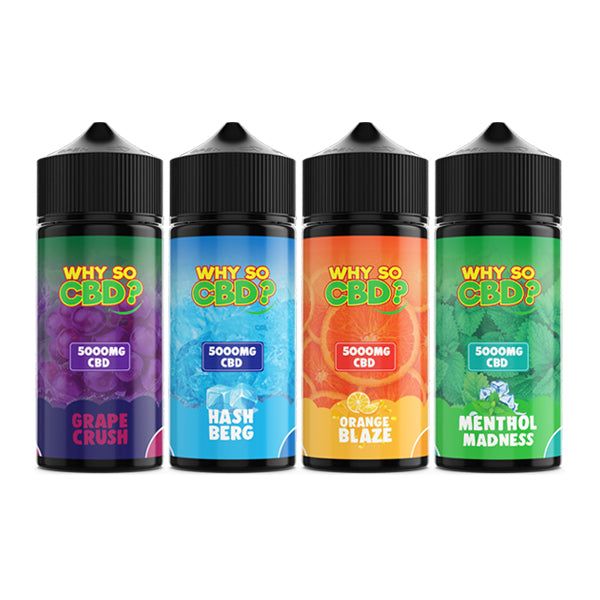 Why So CBD? 5000mg Full Spectrum CBD E-liquid 120ml - Flavour: Agent Apple - SilverbackCBD