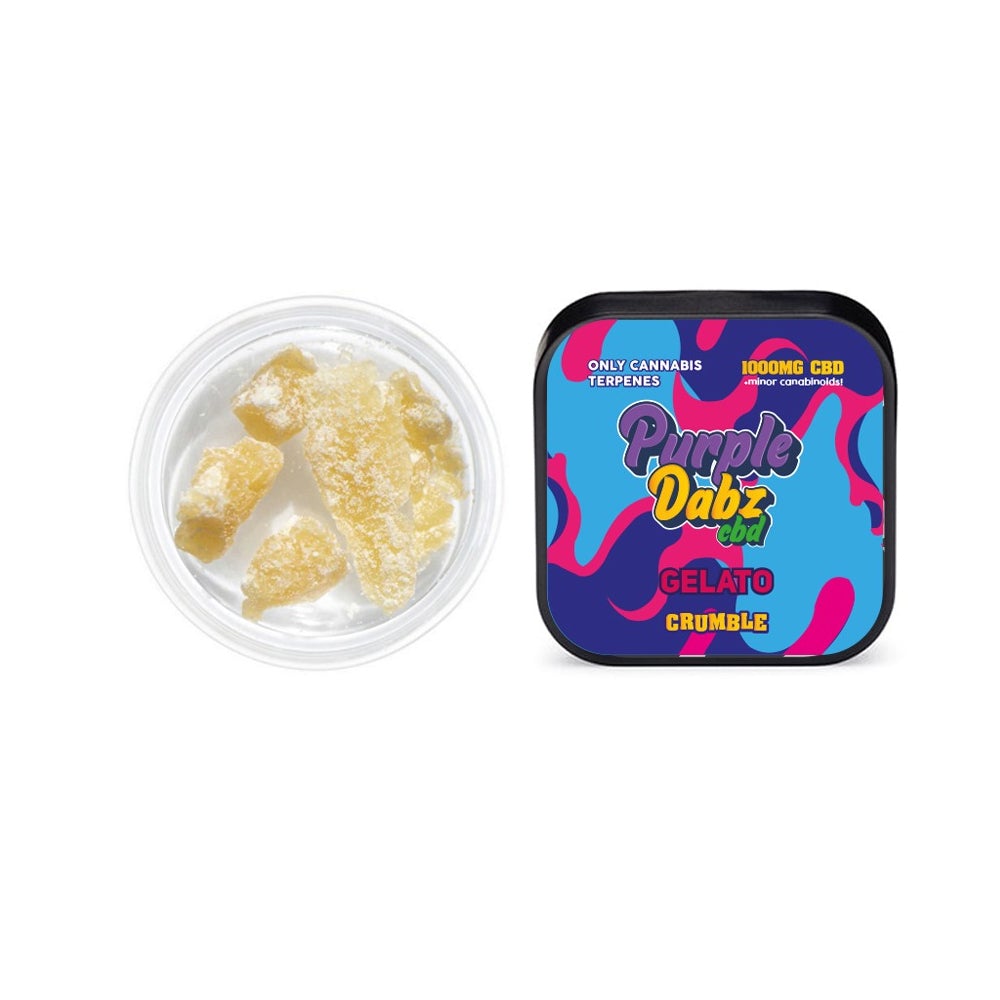 Purple Dabz by Purple Dank 1000mg CBD Crumble - Gelato (BUY 1 GET 1 FREE) - Amount: 1g - SilverbackCBD