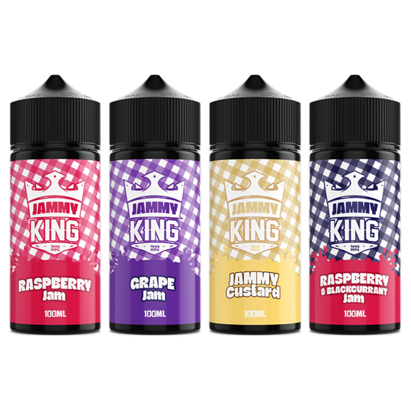 Jammy King 100ml Shortfill 0mg (70VG-30PG) - Flavour: Strawberry Jam