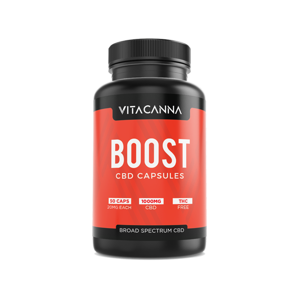Vitacanna 1000mg Broad Spectrum CBD Vegan Capsules - 50 Caps - Flavour: Clarity