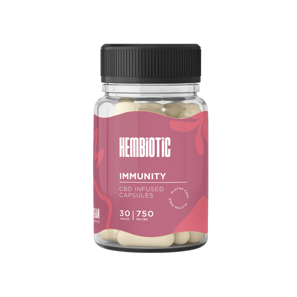 Hembiotic 750mg CBD Capsules - 30 Caps - Flavour: Superfood