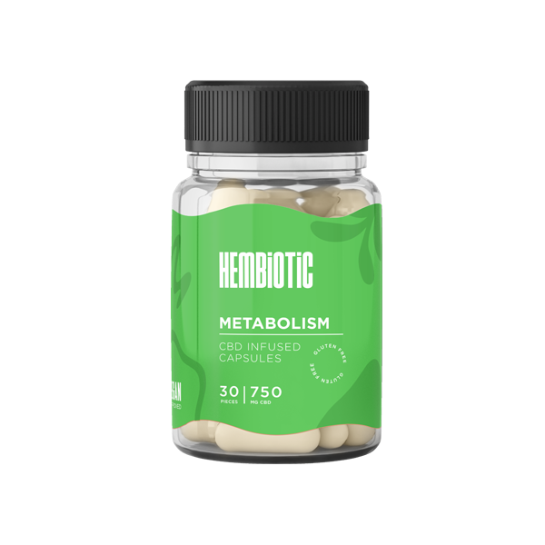 Hembiotic 750mg CBD Capsules - 30 Caps - Flavour: Superfood