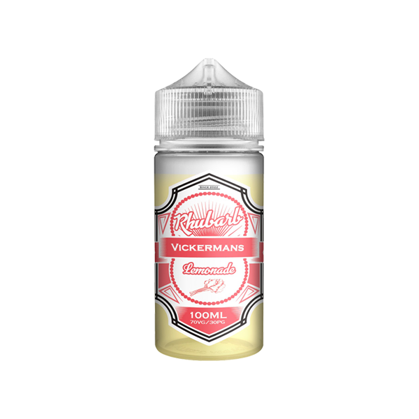 Vickermans Lemonade 100ml Shortfill 0mg (70VG-30PG) - Flavour: Rhubarb Lemonade