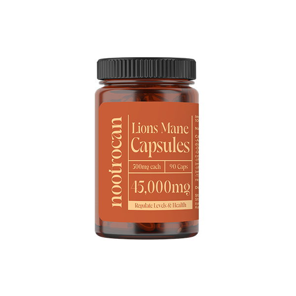 Nootrocan 45000mg Nootropic Vegan Mushroom Capsules - 90 Caps - Mushroom Type: Lion's Mane