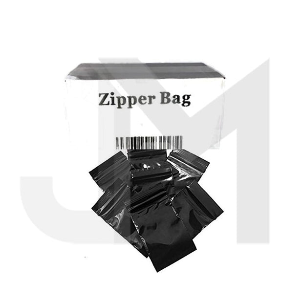 Zipper Branded 50mm x 50mm Black Baggies - SilverbackCBD