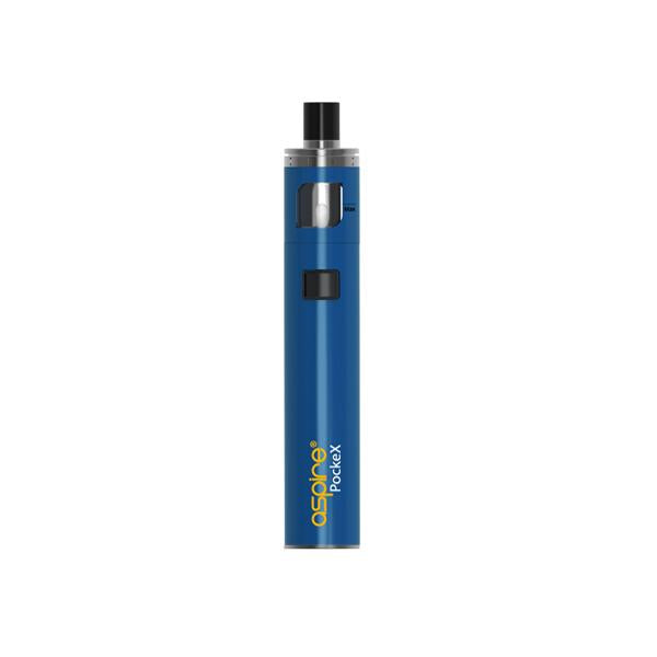 Aspire PockeX Kit - Color: Black - SilverbackCBD