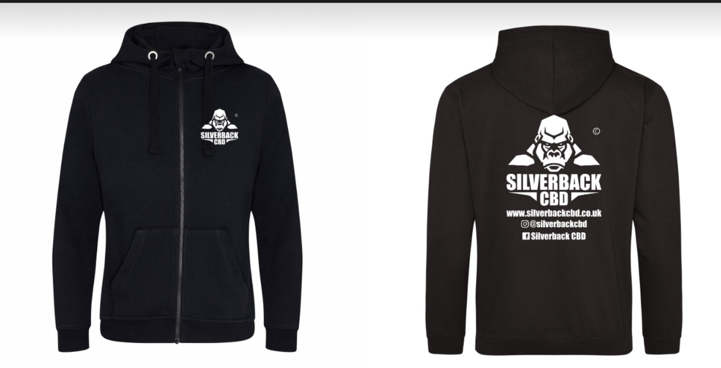 Silverback CBD Apparel Zipped Hoodie - SilverbackCBD
