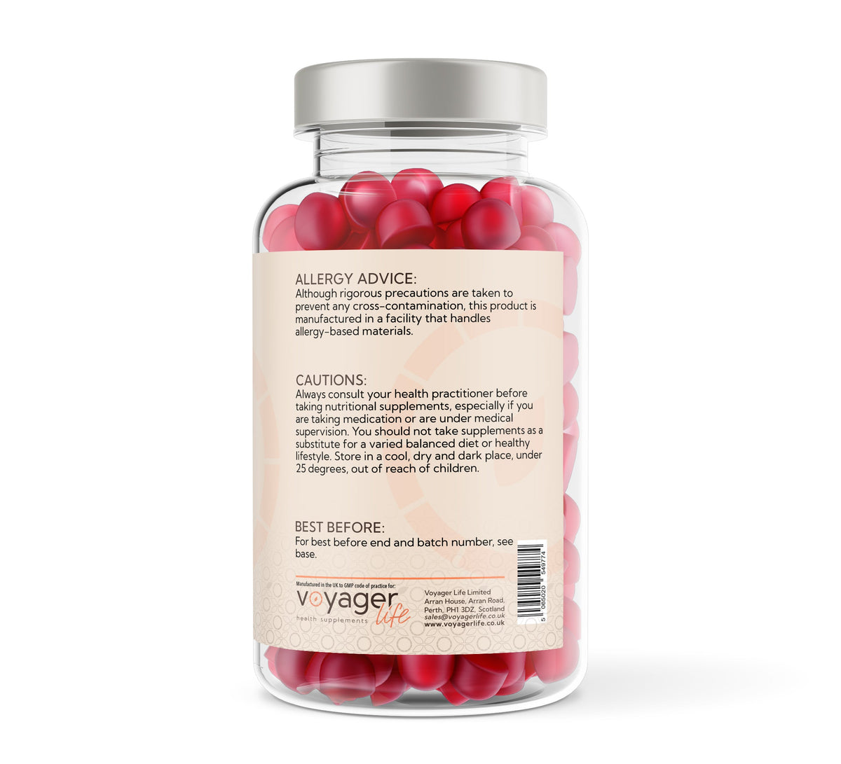 Biotin 5000ug - 60 Natural Strawberry Flavour Gummies