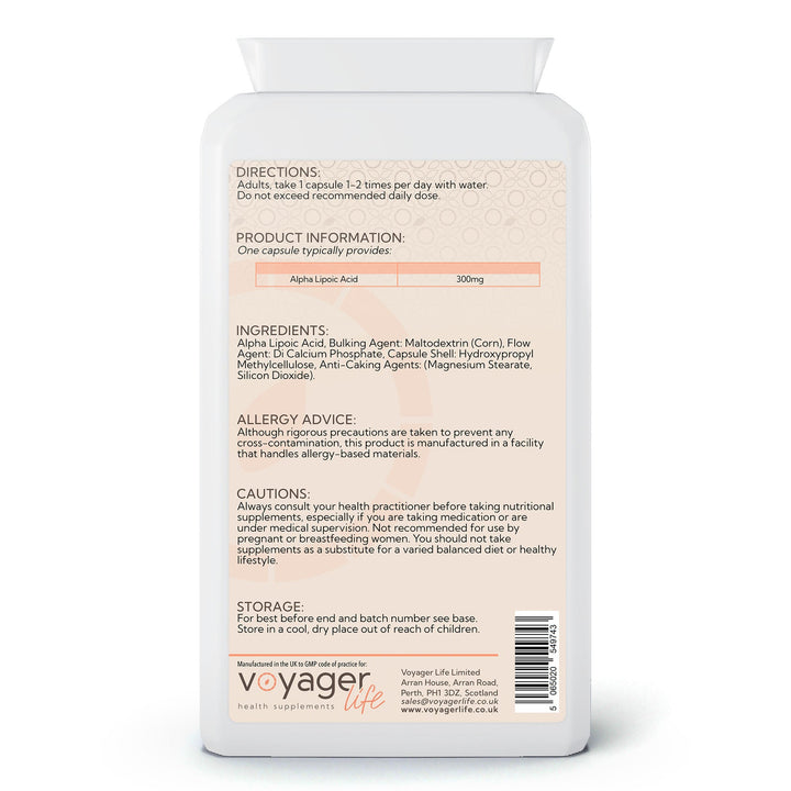 Alpha Lipoic Acid 300mg 120 Capsules