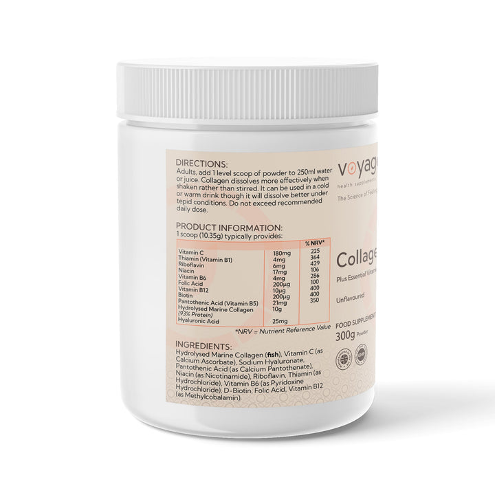 Collagen (Marine) Powder 300g Plus Essential Vitamins - Unflavoured
