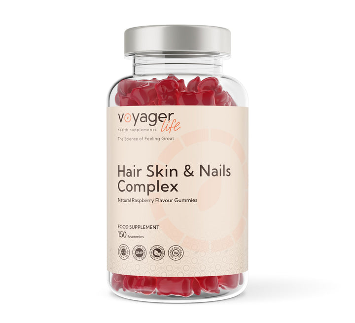 Hair Skin & Nails Complex - 150 Natural Raspberry Flavour Gummies