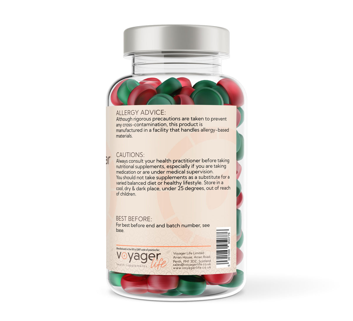Apple Cider Vinegar & Ginger - 60 Natural Apple Flavour Gummies.
