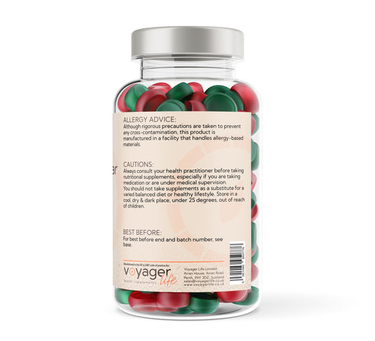 Apple Cider Vinegar & Ginger - 60 Natural Apple Flavour Gummies.