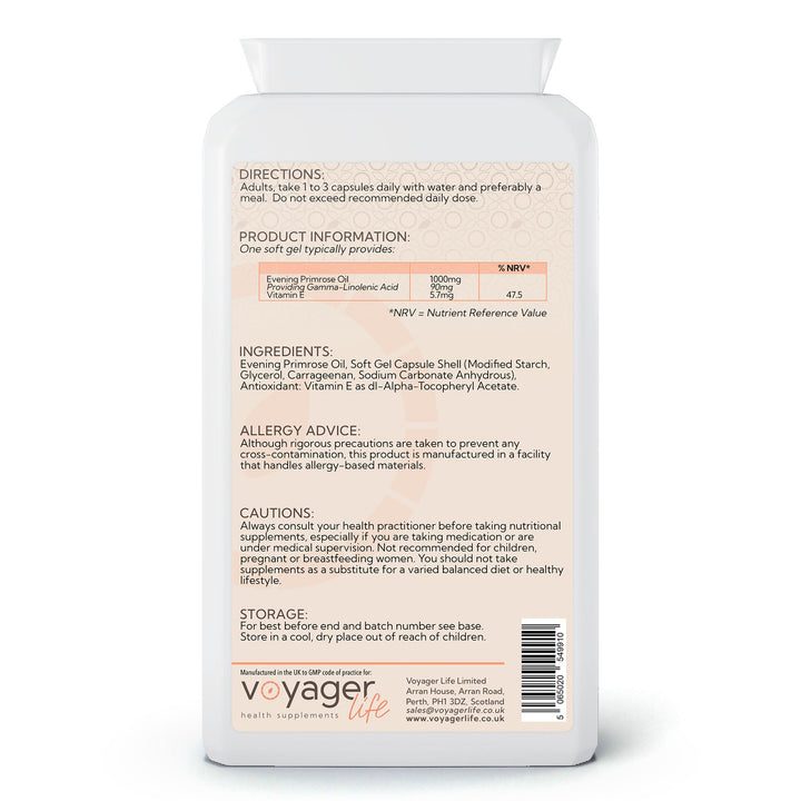 Evening Primrose Oil 1000mg 90 Soft gel Capsules