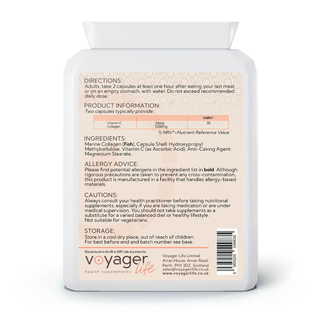 Marine Collagen Plus Vitamin C 60 Capsules 600mg