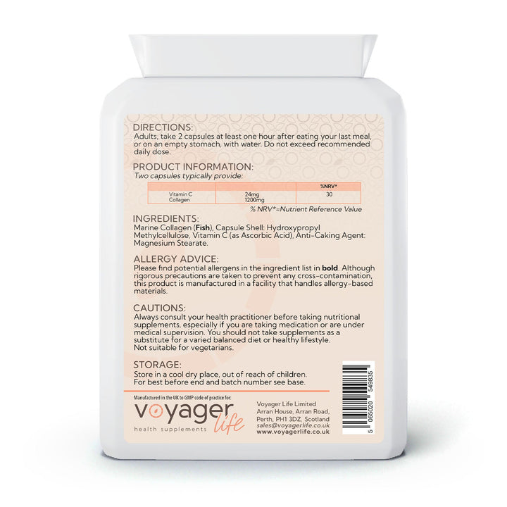 Marine Collagen Plus Vitamin C 60 Capsules 600mg