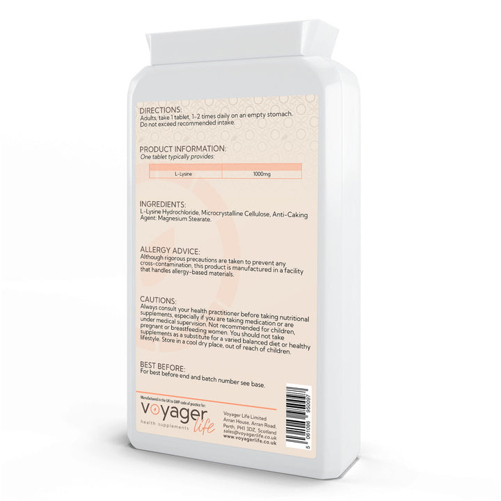 L-Lysine 1000mg 90 Tablets