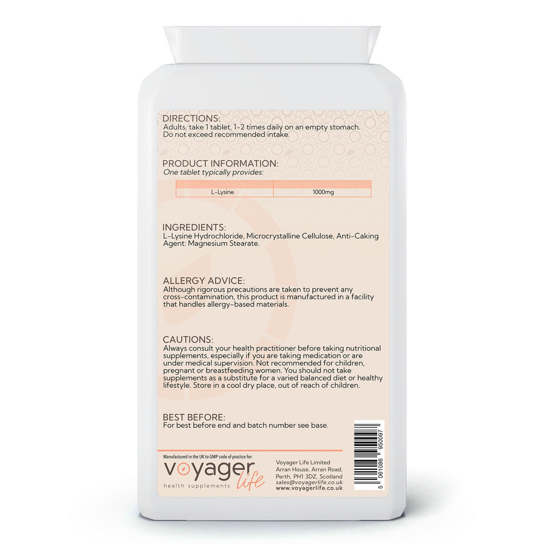 L-Lysine 1000mg 90 Tablets