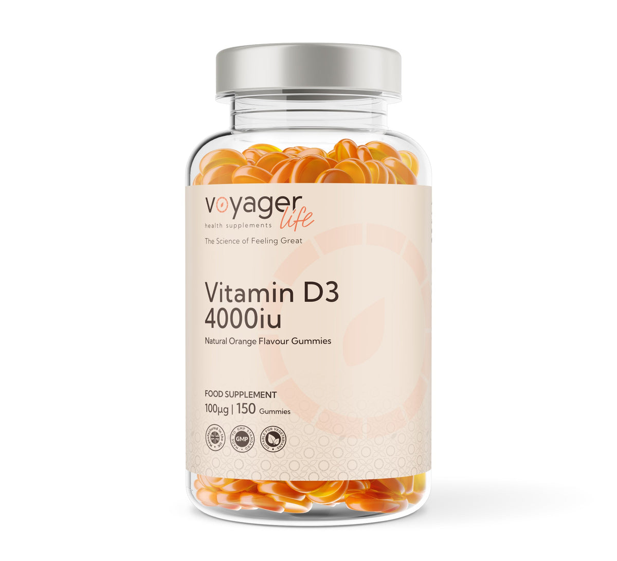 Vitamin D3 4000iu 150 Orange Flavour Gummies